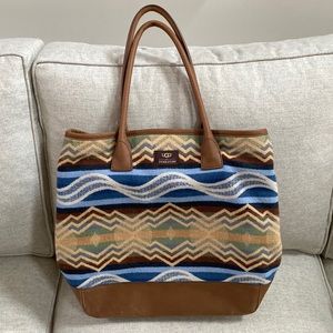 Ugg Pendleton wool and leather bag